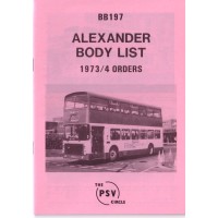 BB197 Alexander 1973 & 1974 orders