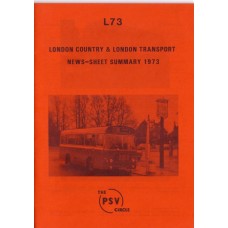L73 London Country & London Transport News Sheet Summary 1973