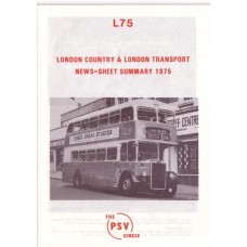 L75 London Country & London Transport News Sheet Summary 1975