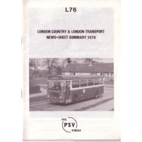 L76 London Country & London Transport News Sheet Summary 1976