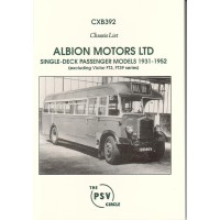 #CXB392 Albion single deck models 1931-52 (except Victor FT3/39)
