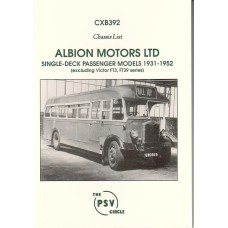 #CXB392 Albion single deck models 1931-52 (except Victor FT3/39)