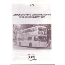 L77 London Country & London Transport News Sheet Summary 1977