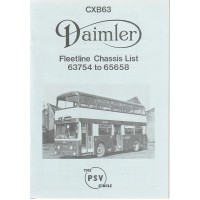 CXB63 Daimler Fleetline 63754 - 65658 CXB63 Daimler Fleetline 63754 - 65658