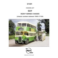 C1301 Guy Heavy Series Chassis numbers 70001 – 77150 C1301 Guy Heavy Series Chassis numbers 70001 – 77150